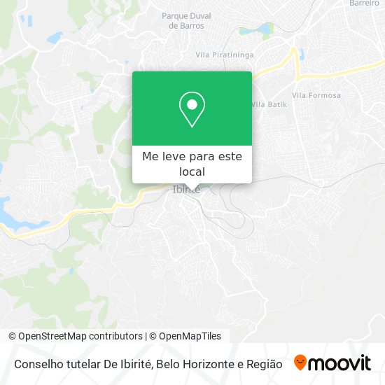Conselho tutelar  De Ibirité mapa
