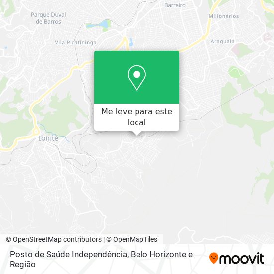 Posto de Saúde Independência mapa