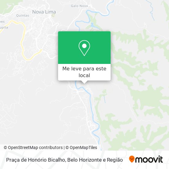 Praça de Honório Bicalho mapa