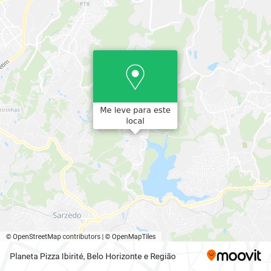 Planeta Pizza Ibirité mapa