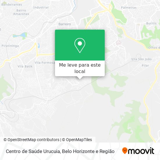Centro de Saúde Urucuia mapa