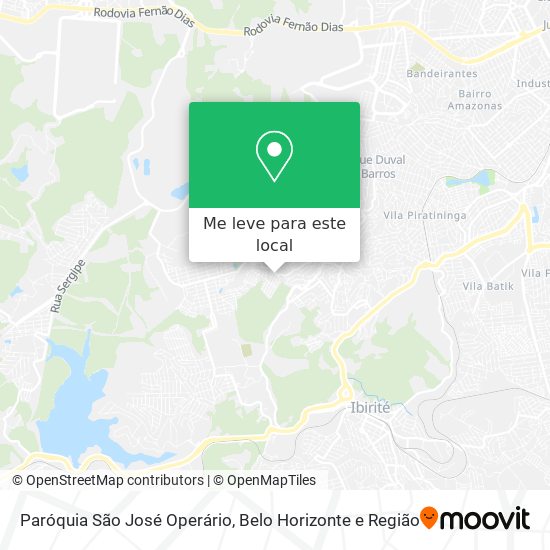Paróquia São José Operário mapa
