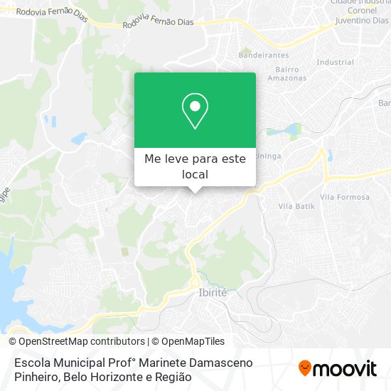 Escola Municipal Prof° Marinete Damasceno Pinheiro mapa