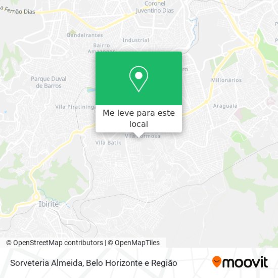 Sorveteria Almeida mapa