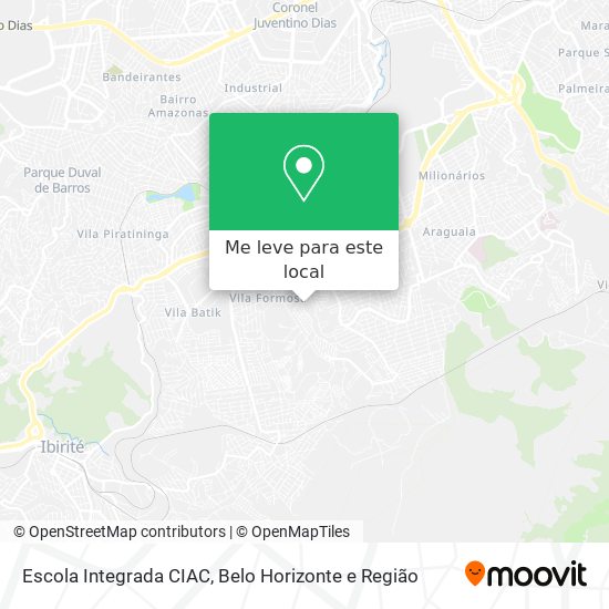 Escola Integrada CIAC mapa