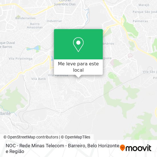 NOC - Rede Minas Telecom - Barreiro mapa
