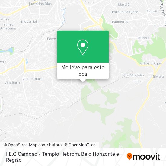 I.E.Q Cardoso / Templo Hebrom mapa