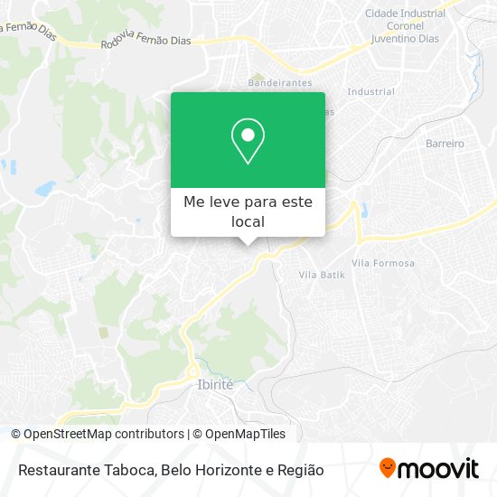 Restaurante Taboca mapa