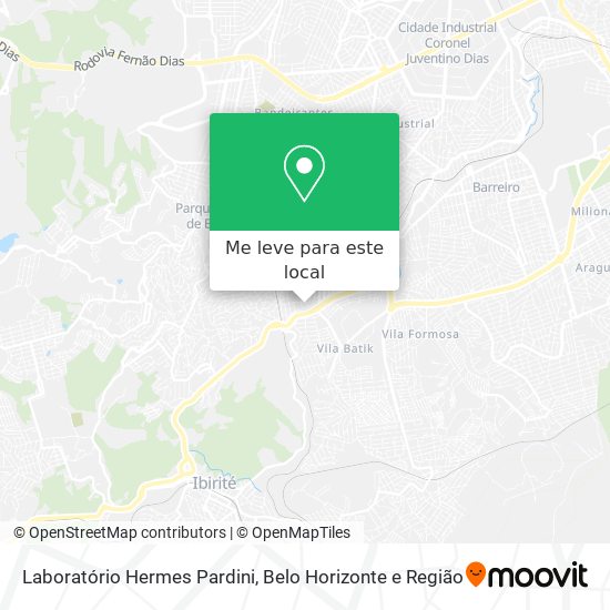 Laboratório Hermes Pardini mapa