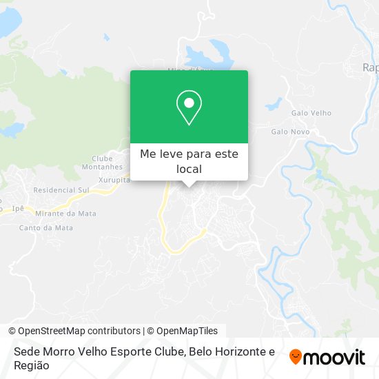 Sede Morro Velho Esporte Clube mapa