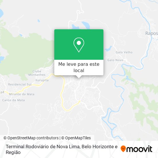 Terminal Rodoviário de Nova Lima mapa