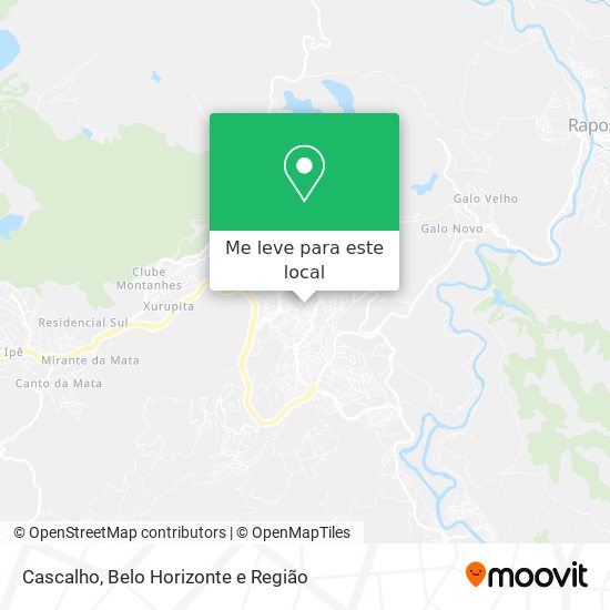 Cascalho mapa