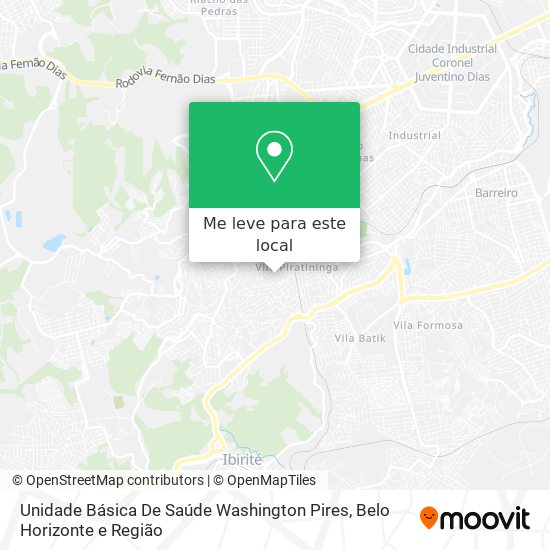 Unidade Básica De Saúde Washington Pires mapa