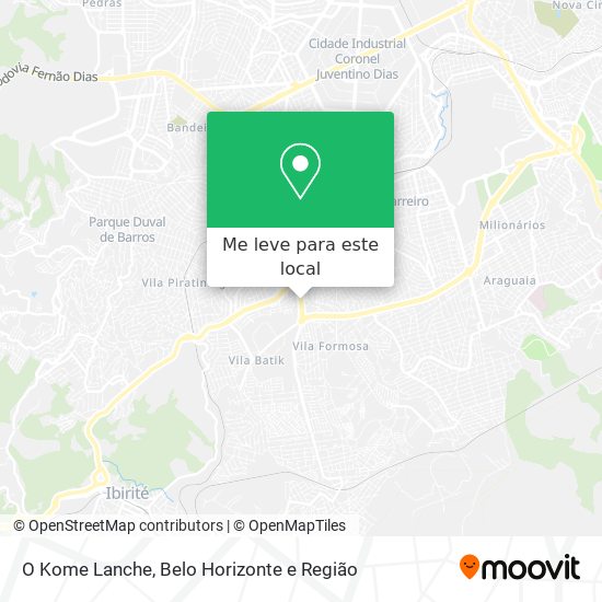 O Kome Lanche mapa