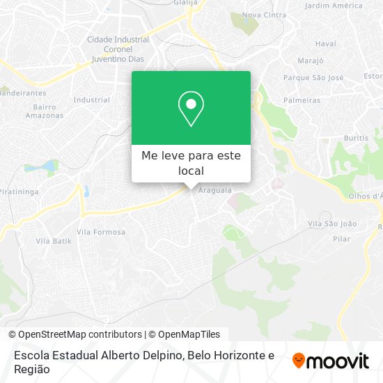 Escola Estadual Alberto Delpino mapa