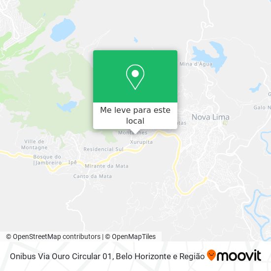 Onibus Via Ouro Circular 01 mapa