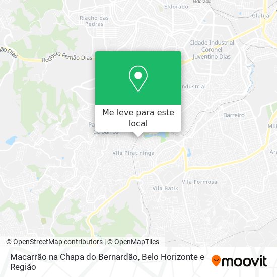 Macarrão na Chapa do Bernardão mapa