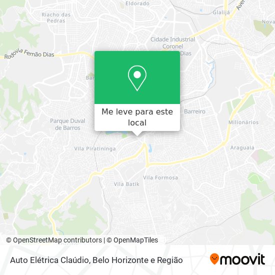 Auto Elétrica Claúdio mapa