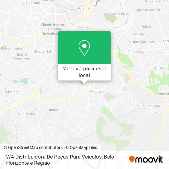 WA Distribuidora De Peças Para Veículos mapa