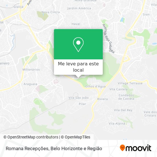 Romana Recepções mapa