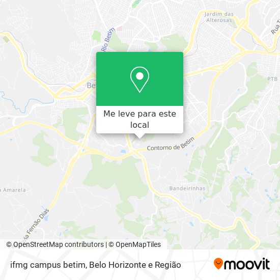 ifmg campus betim mapa