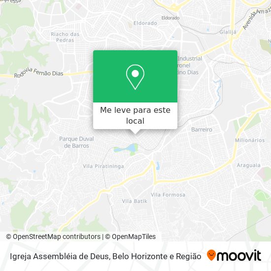 Igreja Assembléia de Deus mapa