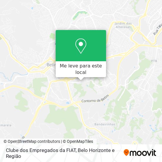 Clube dos Empregados da FIAT mapa