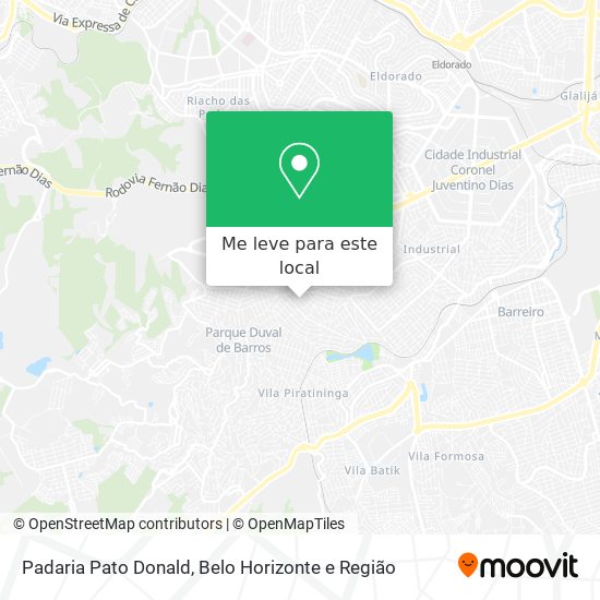 Padaria Pato Donald mapa