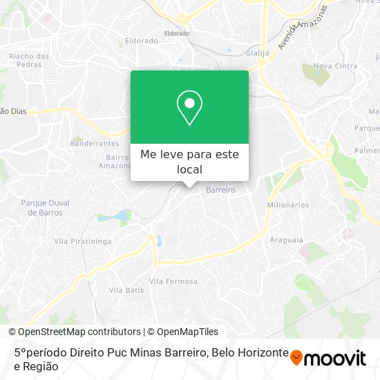 5ºperíodo Direito Puc Minas Barreiro mapa