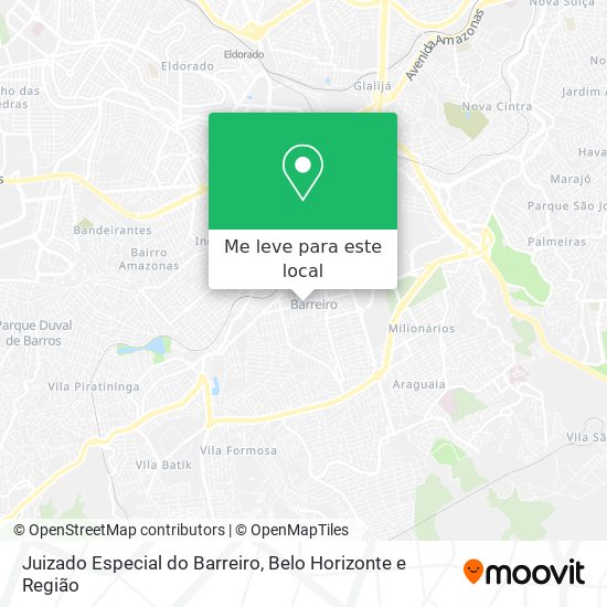 Juizado Especial do Barreiro mapa