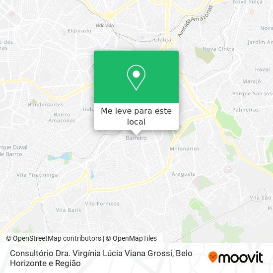 Consultório Dra. Virgínia Lúcia Viana Grossi mapa