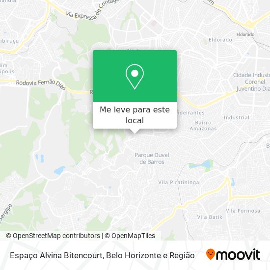 Espaço Alvina Bitencourt mapa