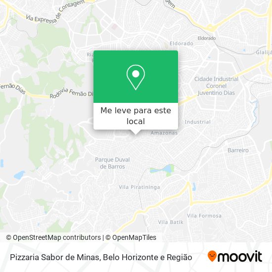 Pizzaria Sabor de Minas mapa