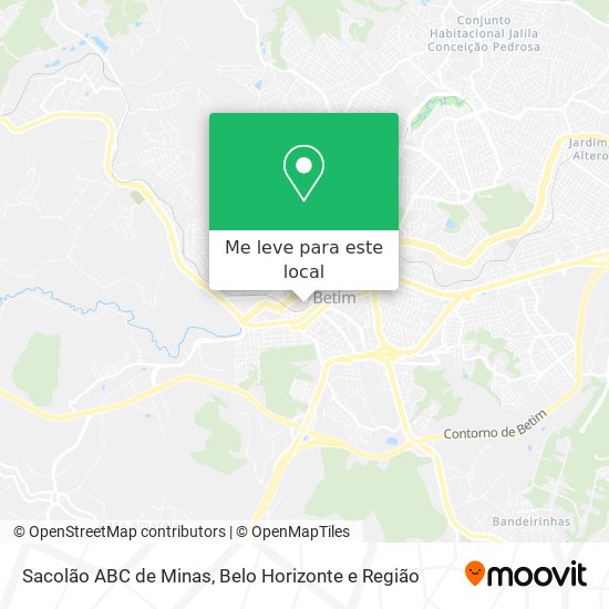 Sacolão ABC de Minas mapa