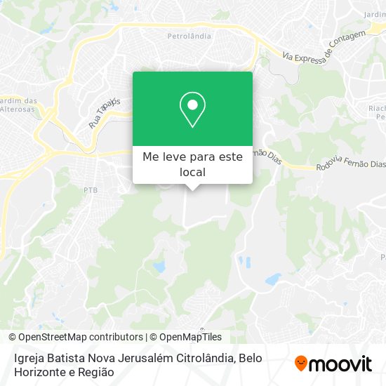 Igreja Batista Nova Jerusalém Citrolândia mapa