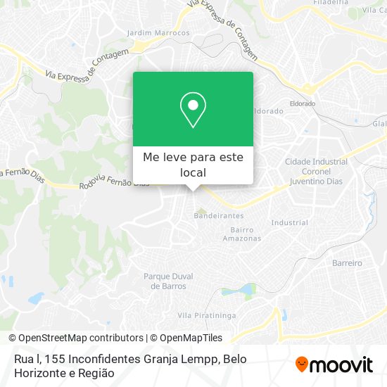Rua l, 155 Inconfidentes Granja Lempp mapa