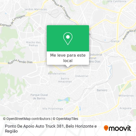 Ponto De Apoio Auto Truck 381 mapa
