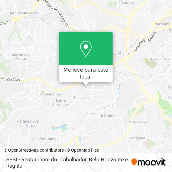 SESI - Restaurante do Trabalhador mapa
