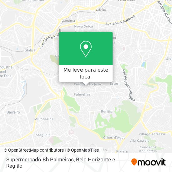 Supermercado Bh Palmeiras mapa