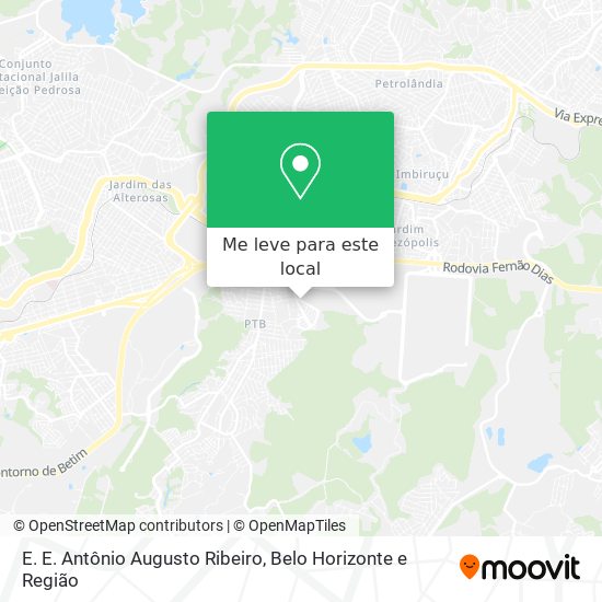 E. E. Antônio Augusto Ribeiro mapa