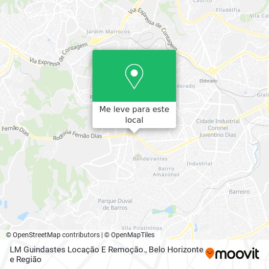LM Guindastes Locação E Remoção. mapa