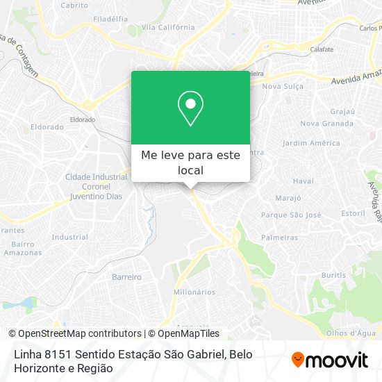Linha 8151 Sentido Estação São Gabriel mapa