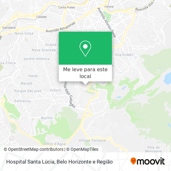 Hospital Santa Lúcia mapa