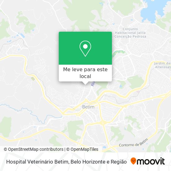 Hospital Veterinário Betim mapa