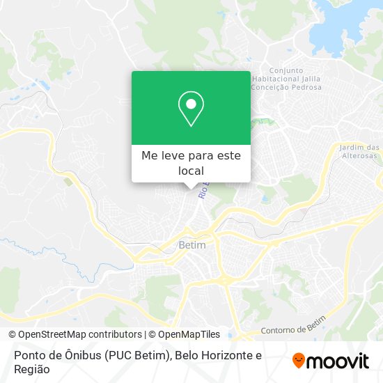 Ponto de Ônibus  (PUC Betim) mapa