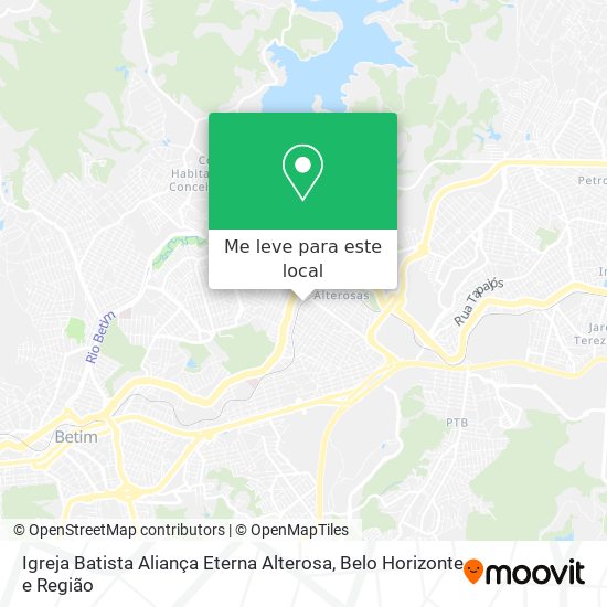 Igreja Batista Aliança Eterna Alterosa mapa