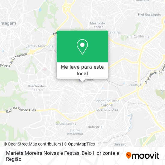 Marieta Moreira Noivas e Festas mapa