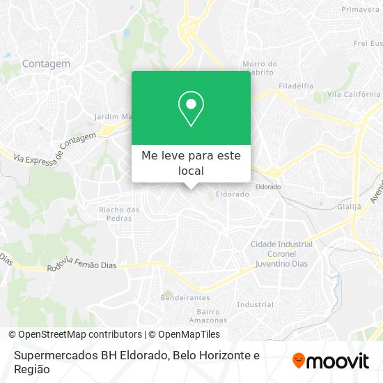 Supermercados BH Eldorado mapa