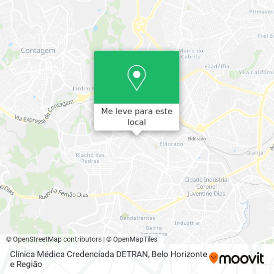 Clínica Médica Credenciada DETRAN mapa
