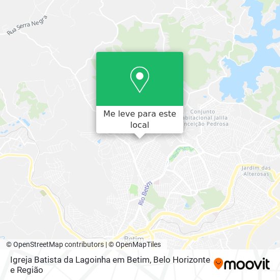 Igreja Batista da Lagoinha em Betim mapa